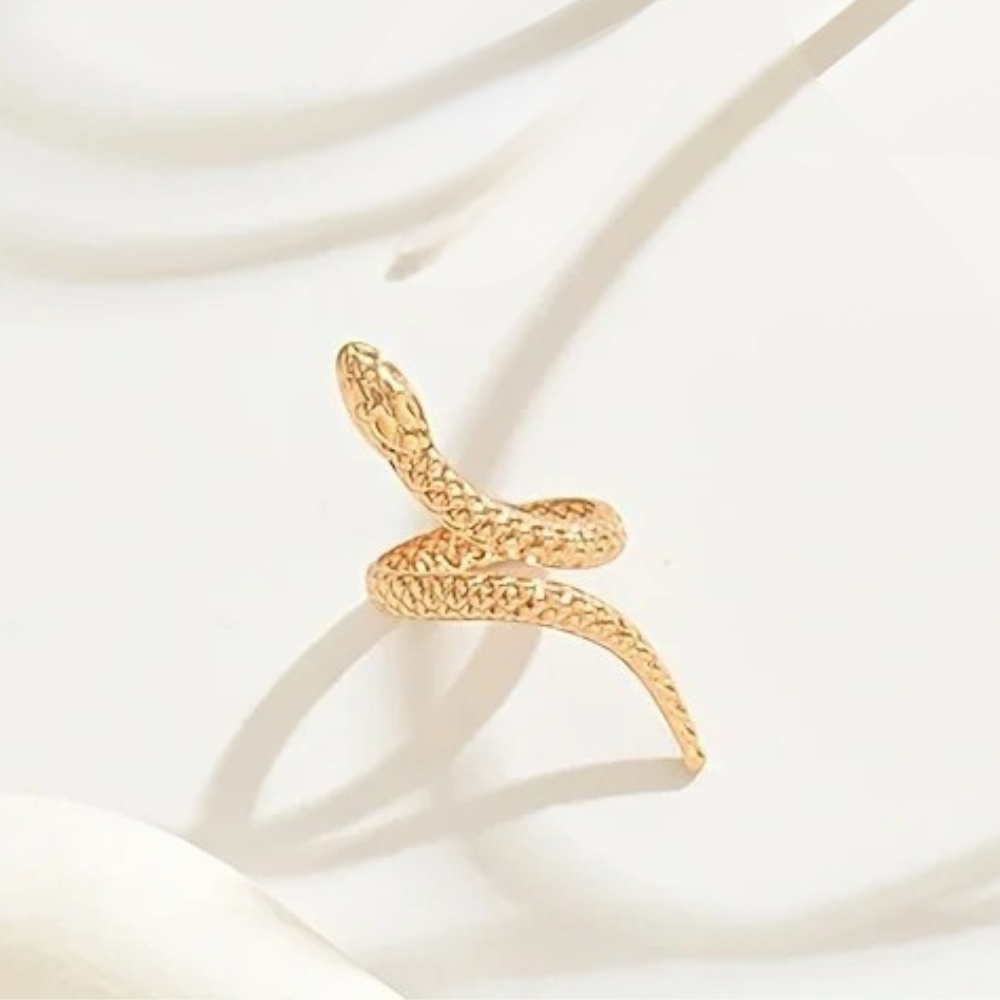Bague Serpent Dorée ouverte