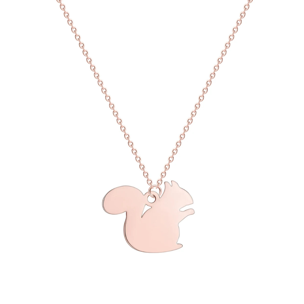 Collier Écureuil Femme rose