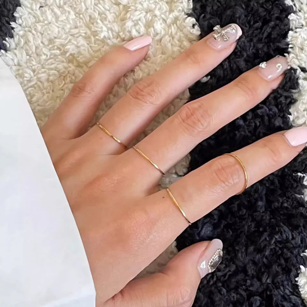 Bague Anneau Fin doré