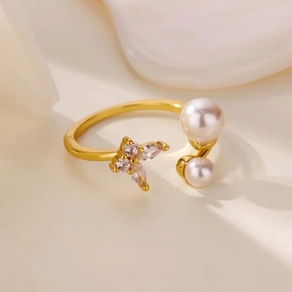 Bague Papillon perles