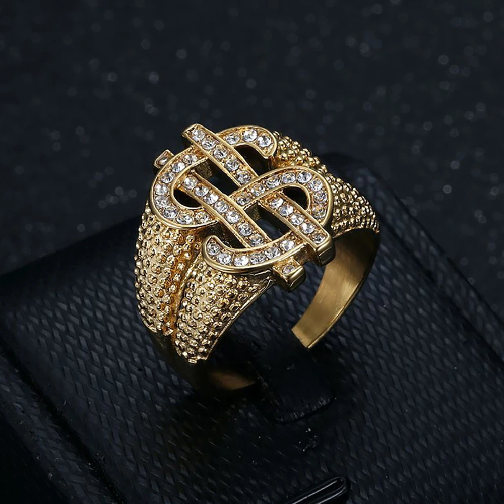 Bague Dollar Homme strass