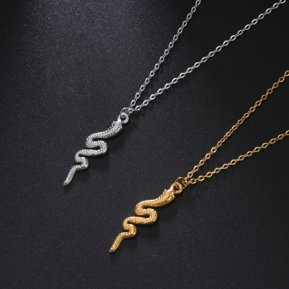 Collier Serpent Design acier