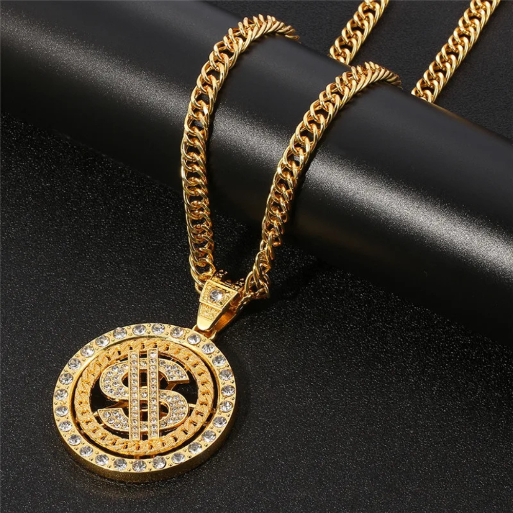 Collier Dollar cercle or