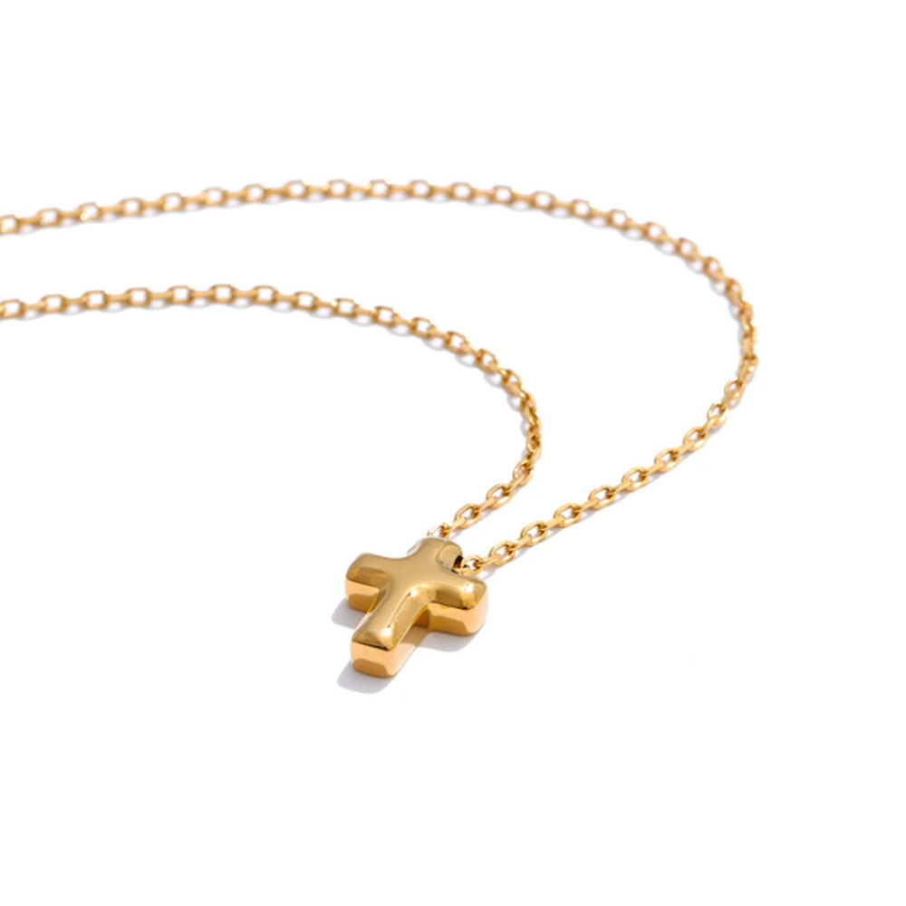 Collier Croix Bubble religieuse