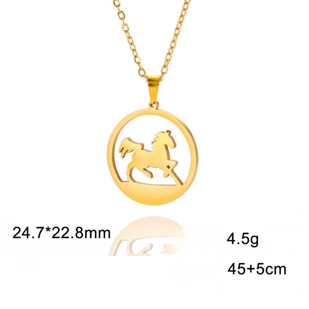 Collier pendentif Cheval femme