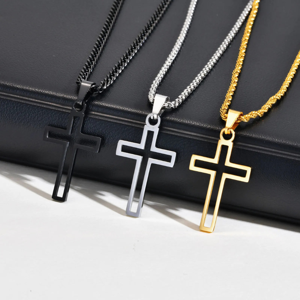 Collier Croix pendentif Homme