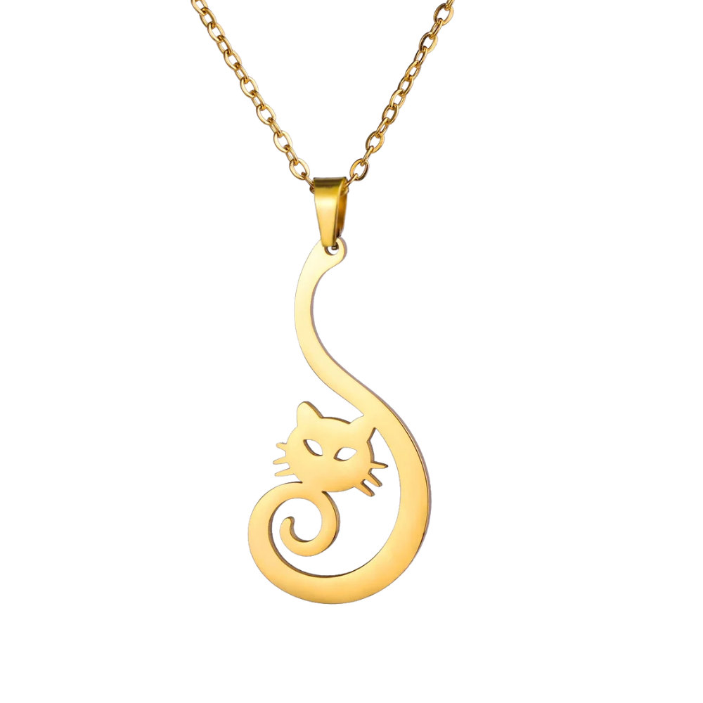 Collier Silhouette Chat Femme