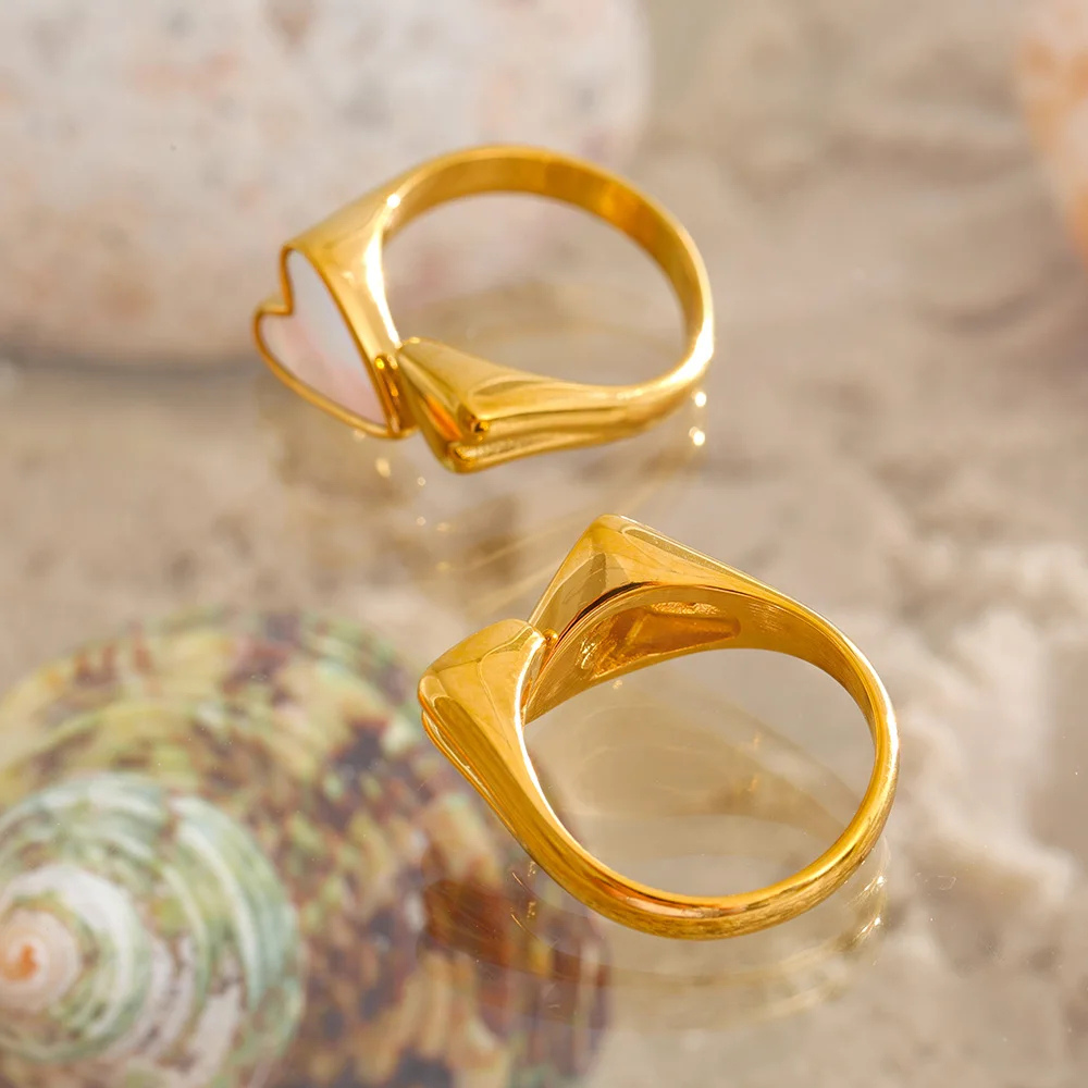 Bague Coeur Nacré reglable