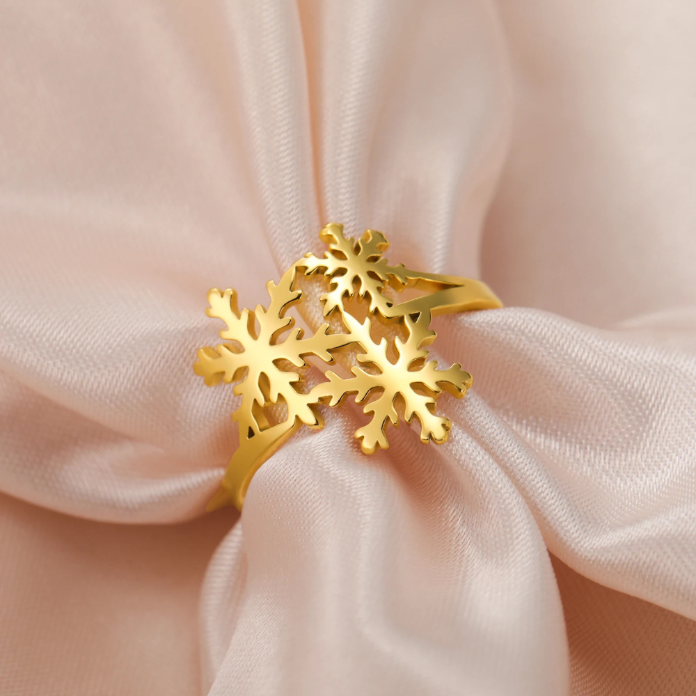 Bague Flocon de Neige doré