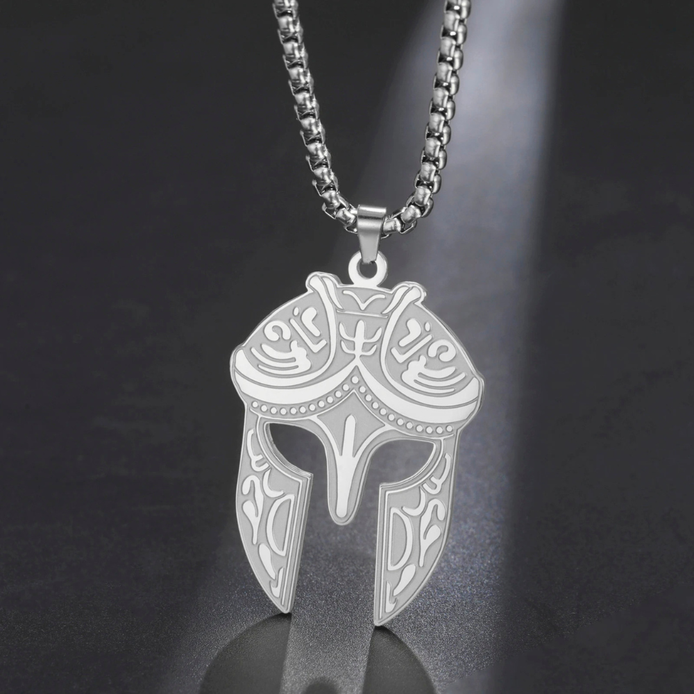 Collier Spartan Warrior argenté
