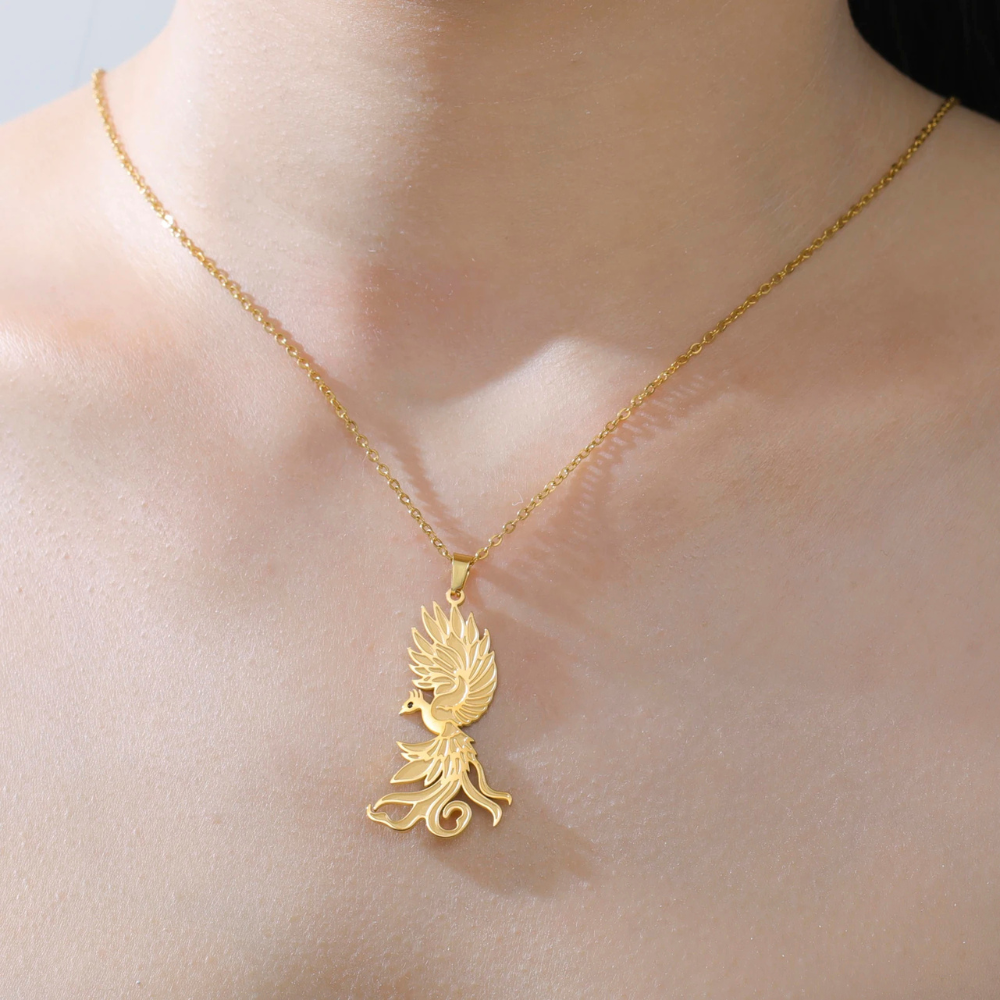 Collier Phoenix Volant or