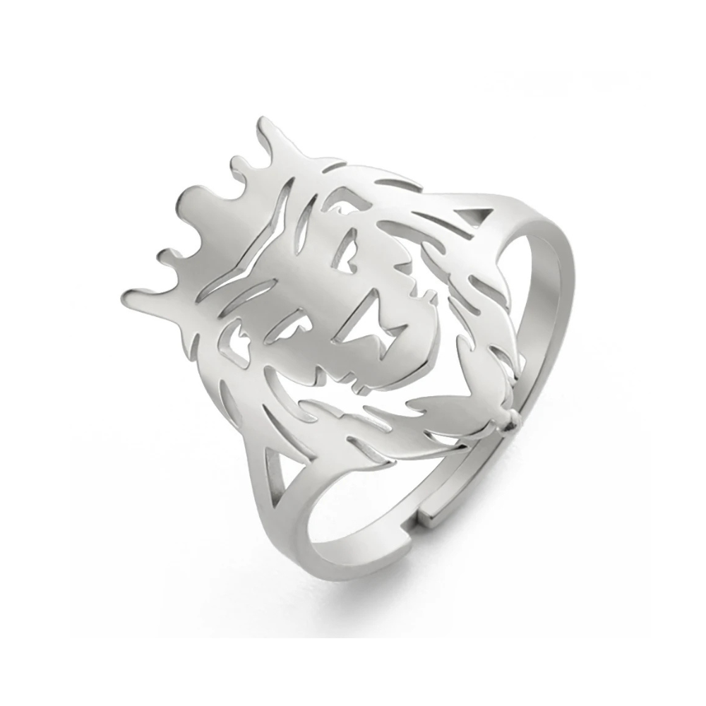 Bague Lion Couronne argent