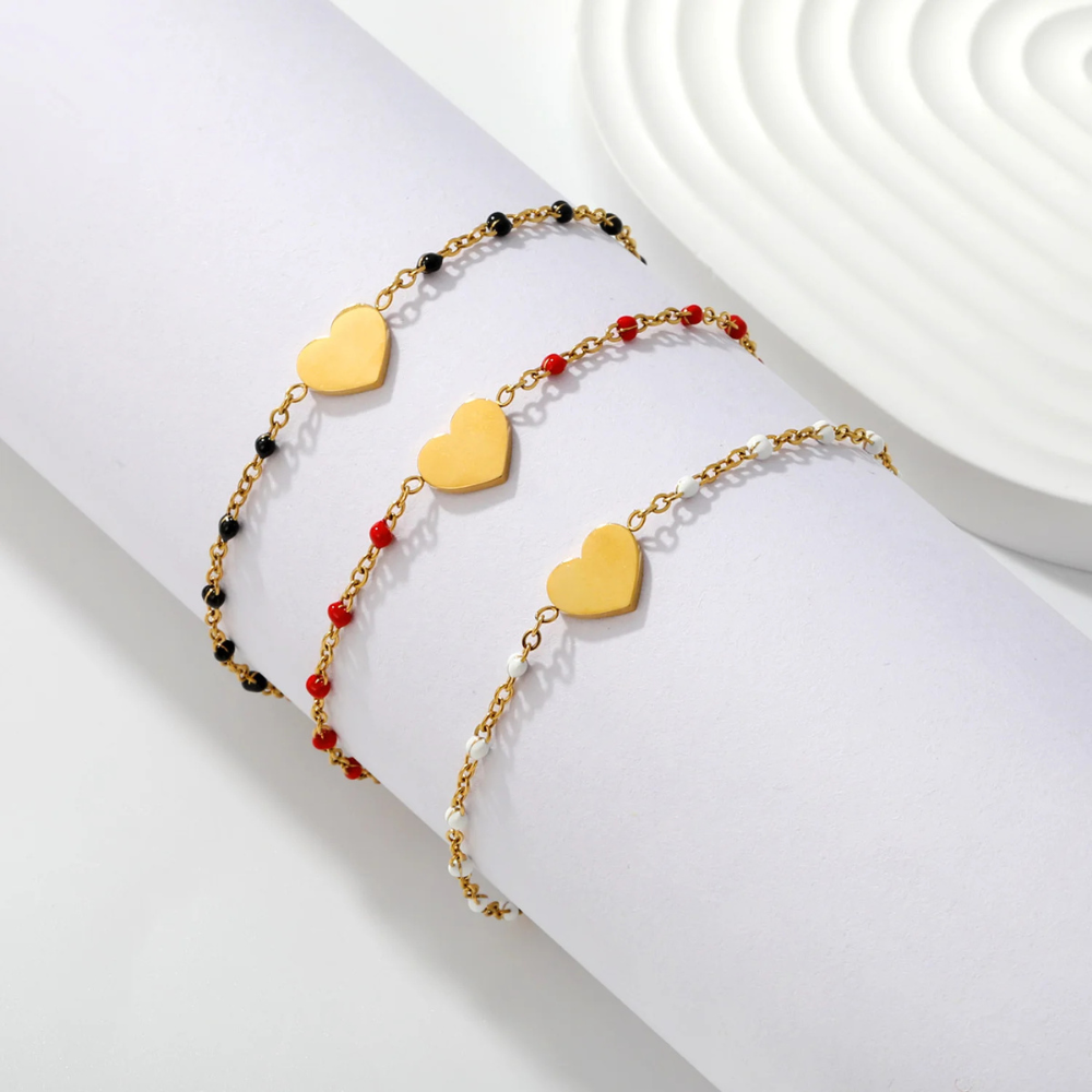 Bracelet Cœur Perles femme