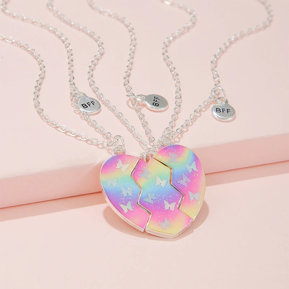 Collier bff triple coeur