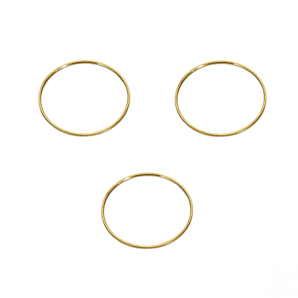 Bague Anneau Fin Or acier