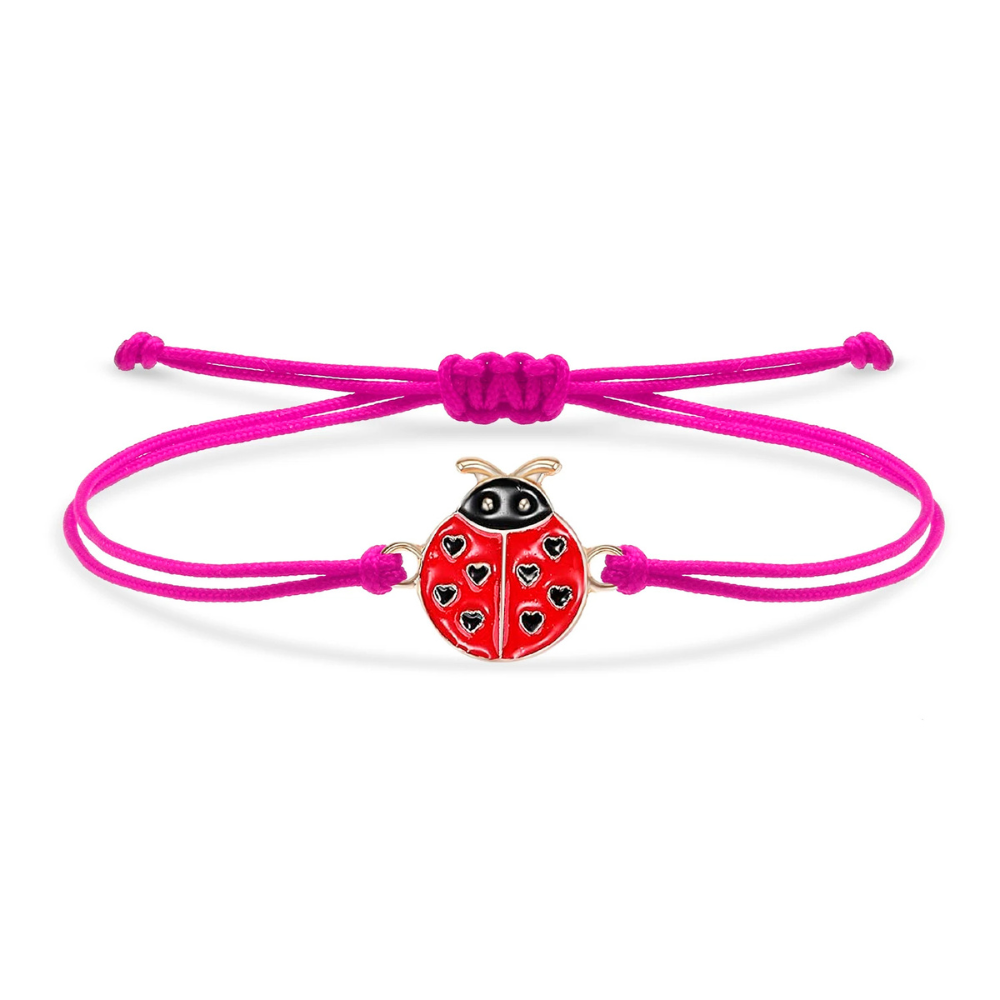 Bracelet Coccinelle Tissu rose