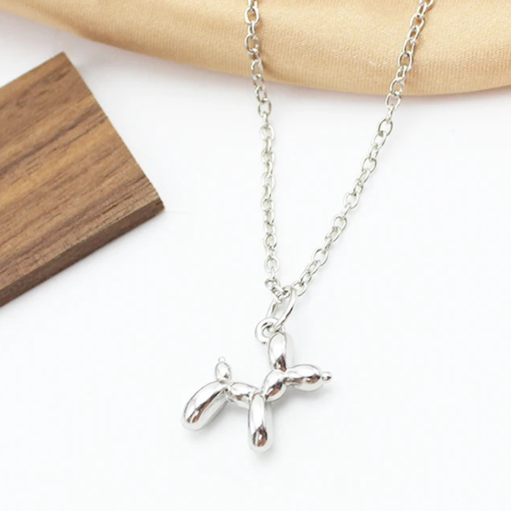 Collier Chien Ballon argent