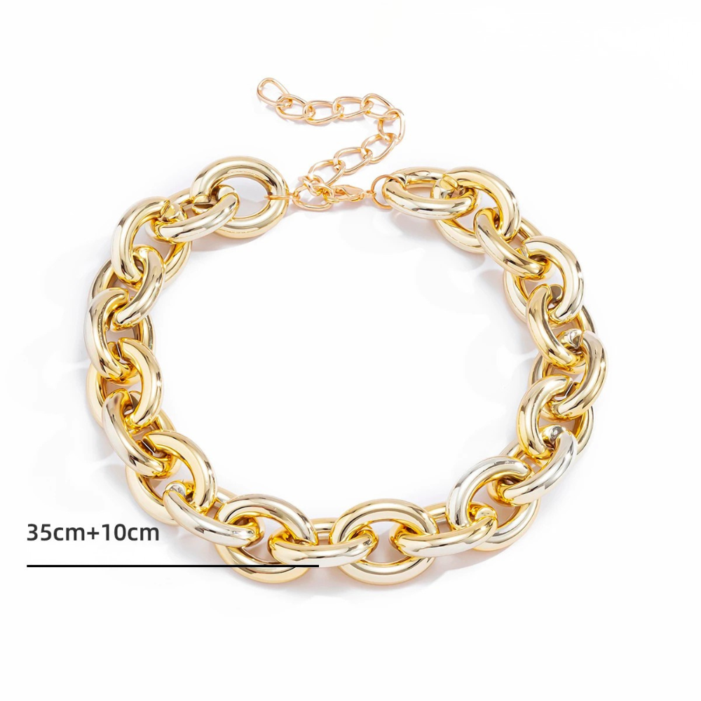 Collier Grosse Maille Doré simple