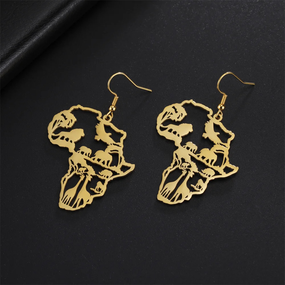 Boucles d'Oreilles Afrique Animaux grande