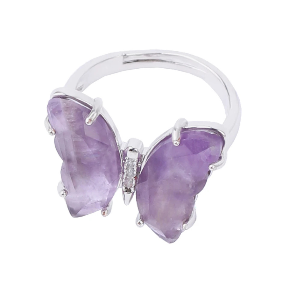 Bague Papillon Pierre Violette