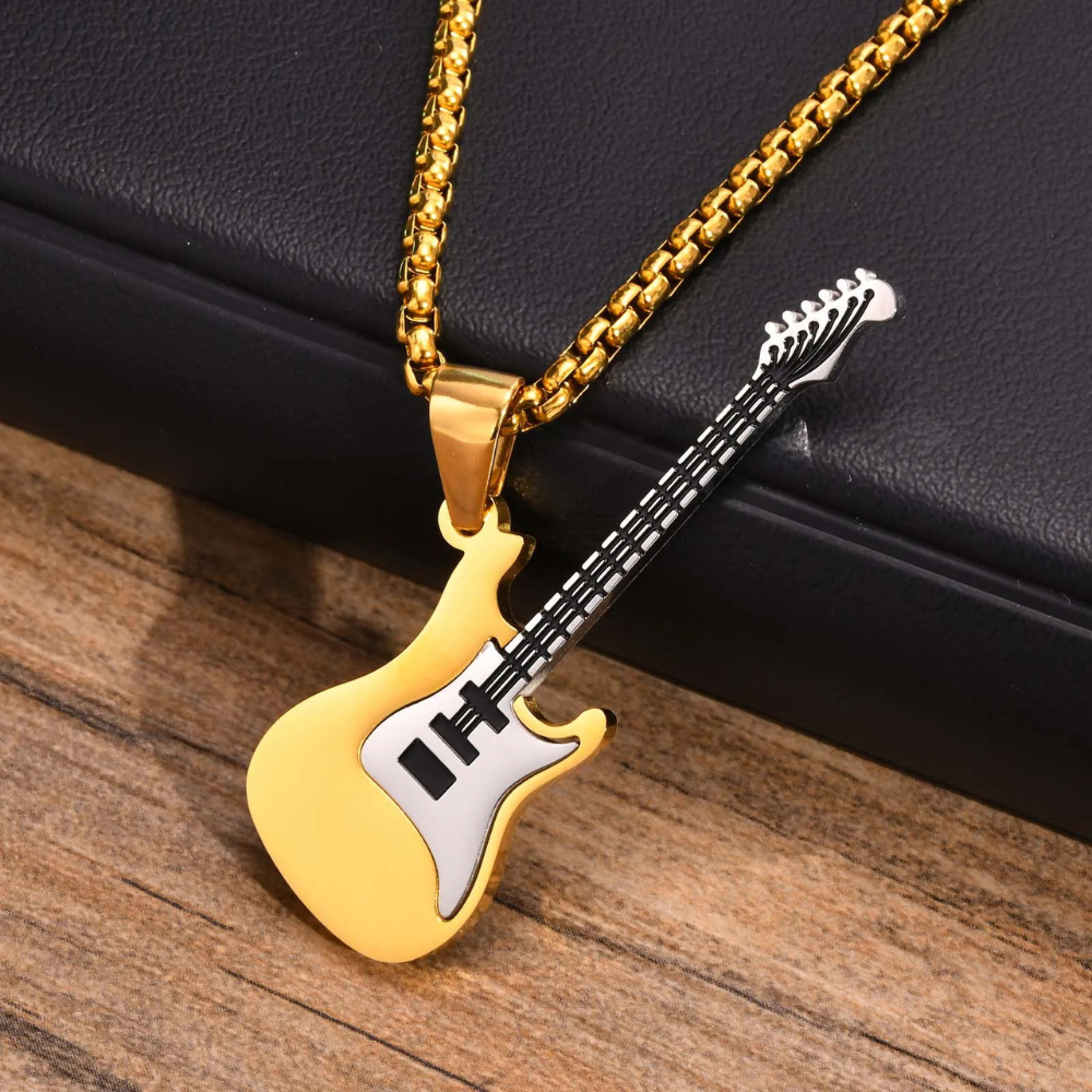 Collier Guitare or