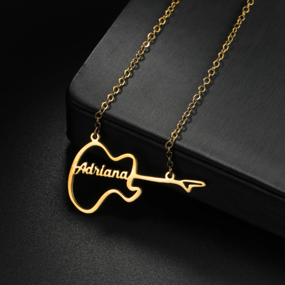 Collier Guitare Personnalisé prenom