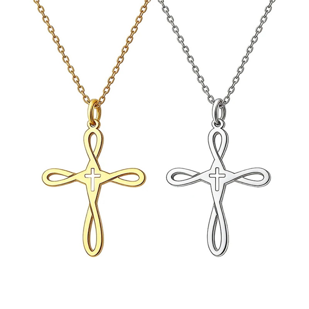 Collier Pendentif Croix Infini