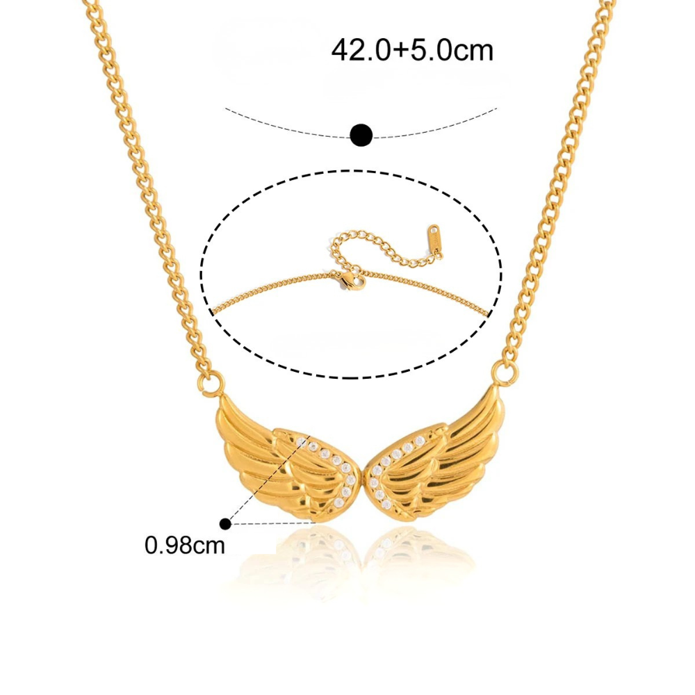 Collier Ailes Strass Femme fille