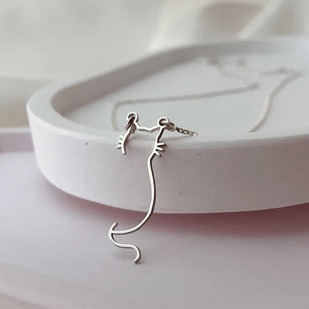 Collier Chat Minimaliste femme