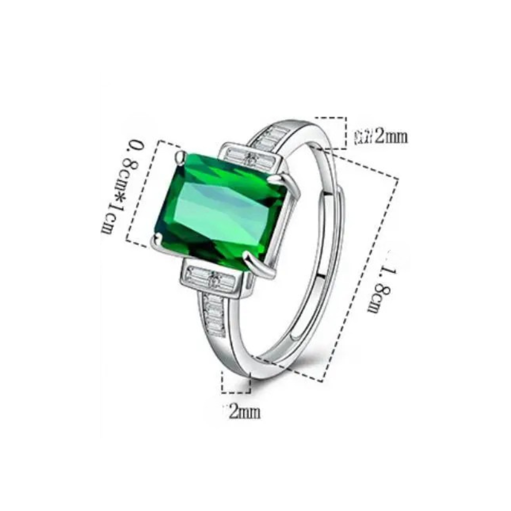 Bague Pierre Vert Émeraude