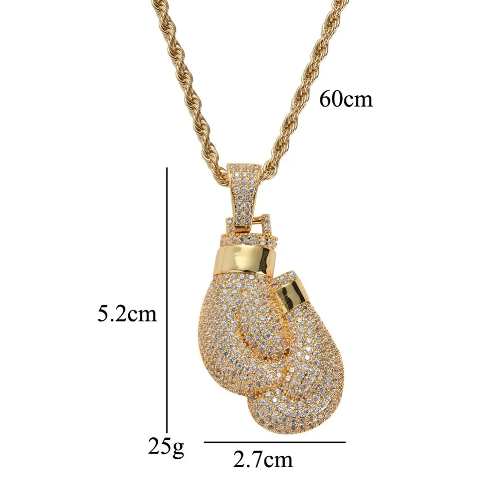 Collier Gants de Boxe diamant homme