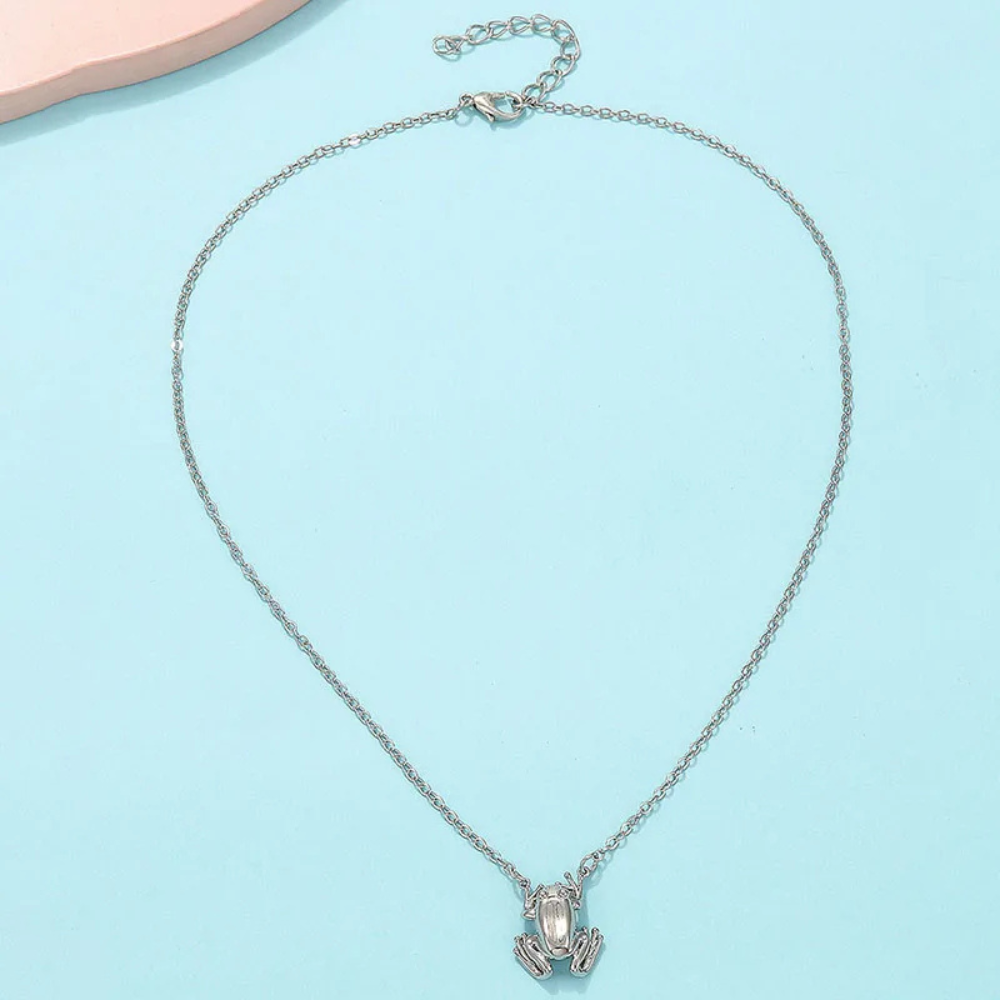 Collier Pendentif Grenouille Acier acier inox