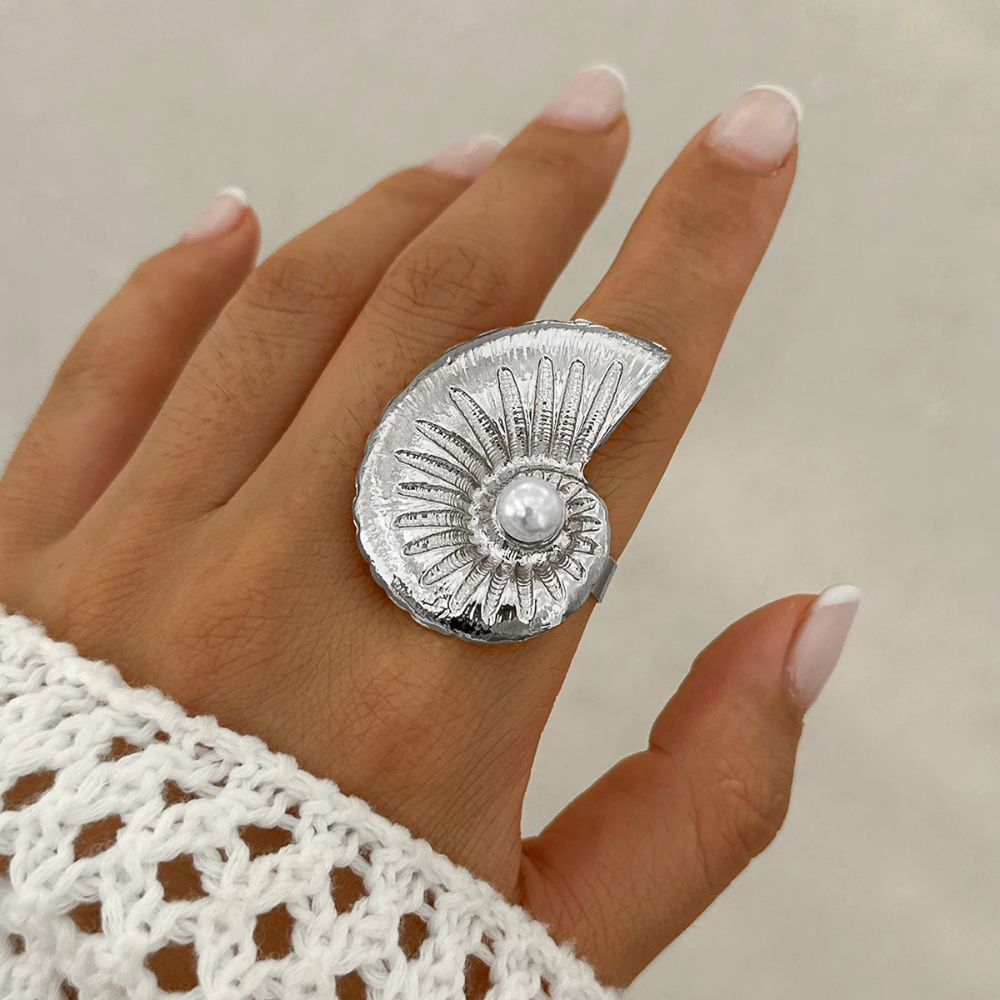 Grosse Bague Escargot argent