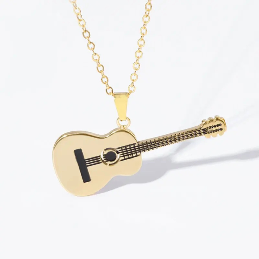 Pendentif Guitare Gitan doré