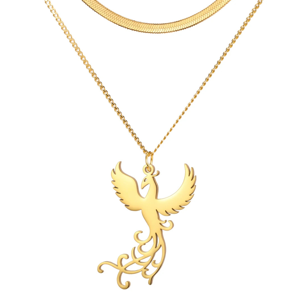 Collier Phoenix Femme or