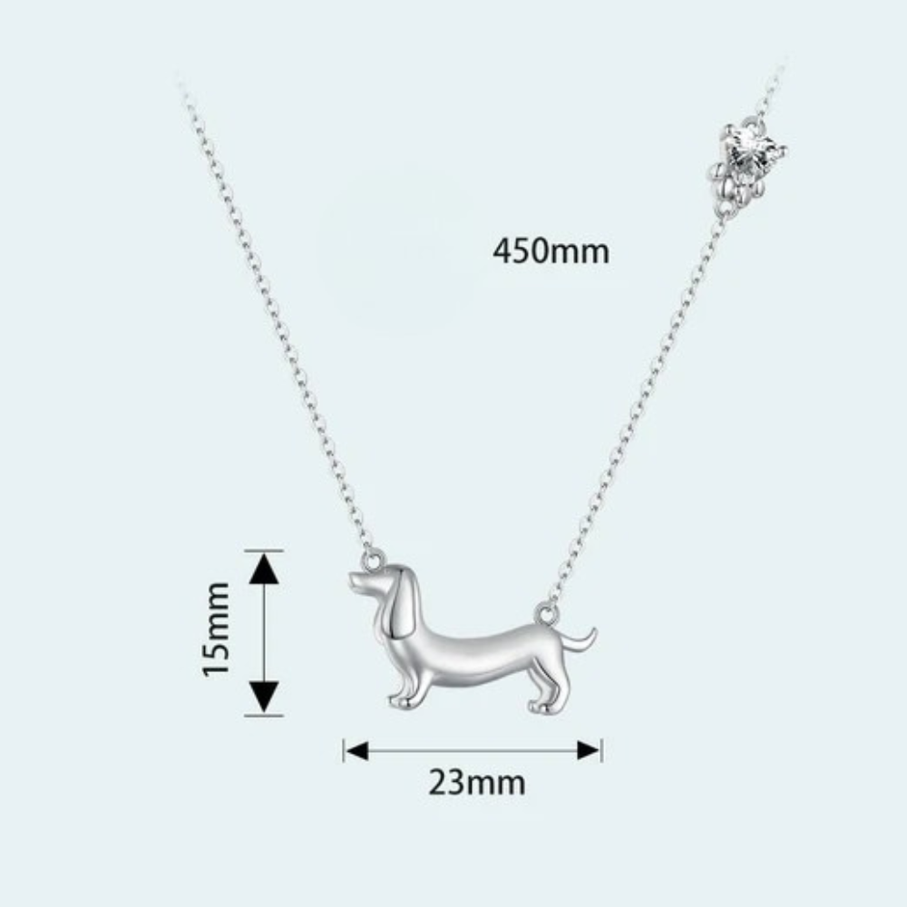 Collier Teckel Femme pendentif chien