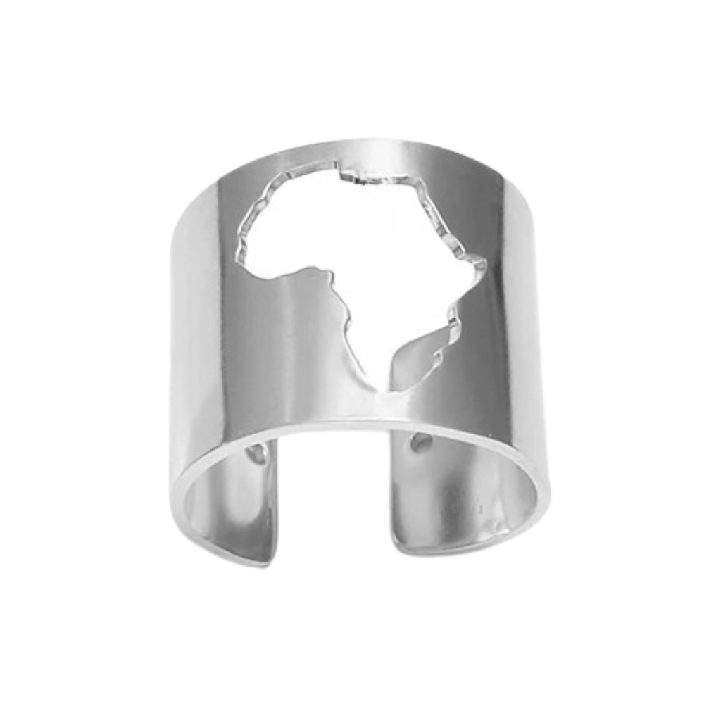 Bague Afrique argentée