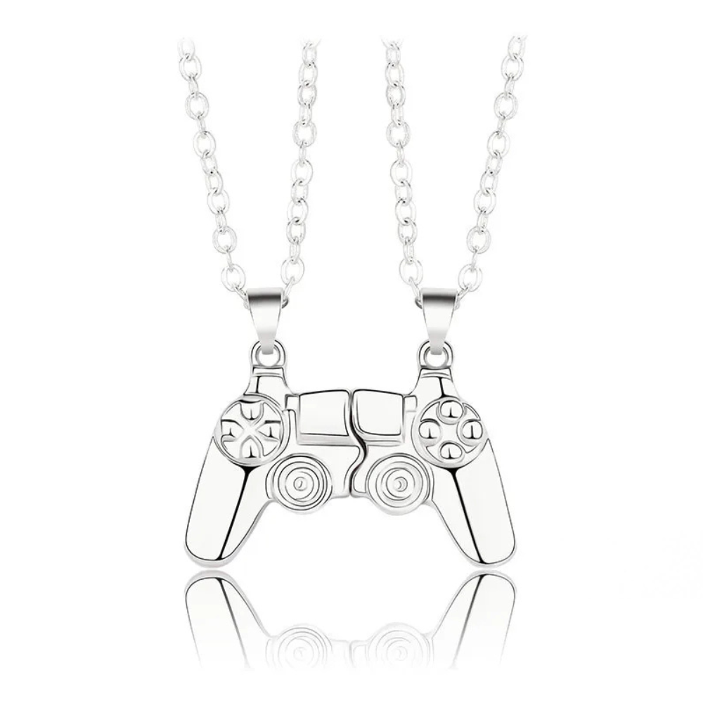 Collier Pendentif Manette PS2 argent