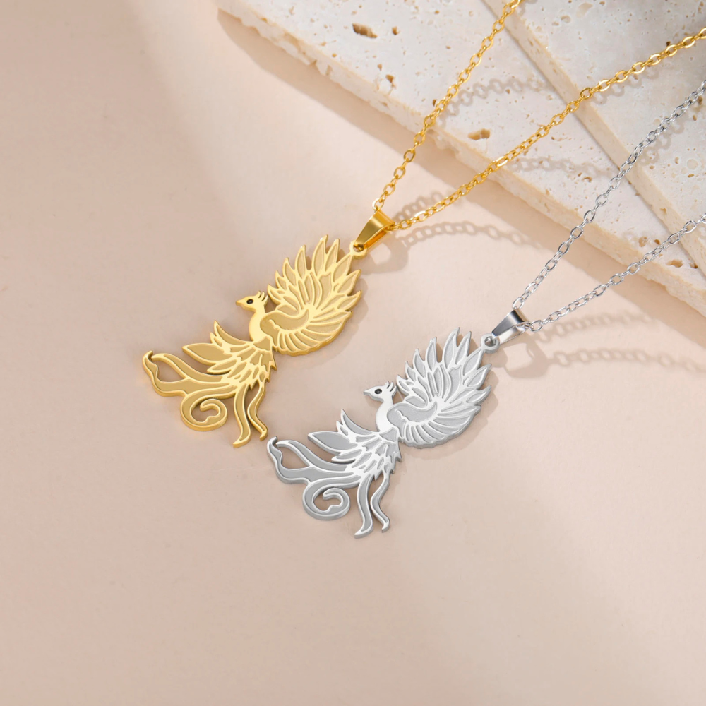 Collier Phoenix Volant pendentif