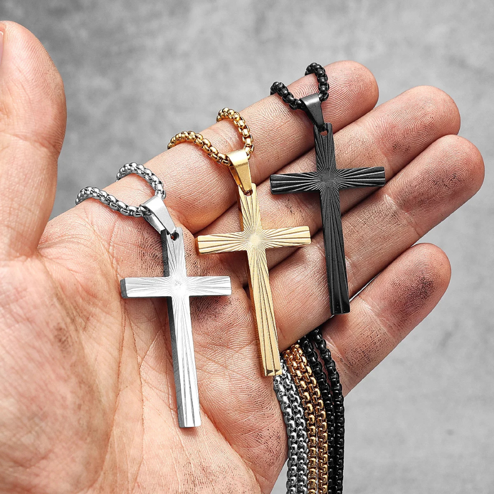 Collier Croix Chrétienne Homme
