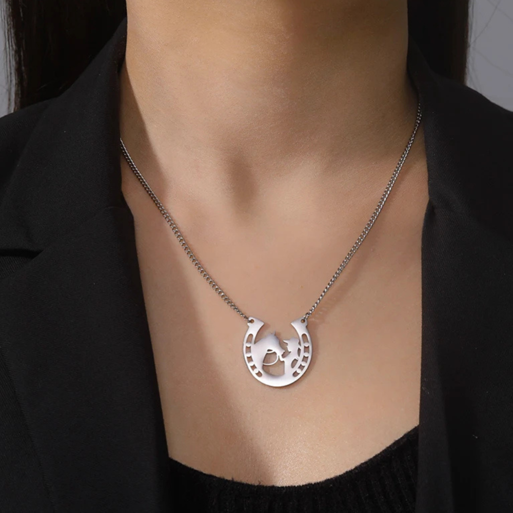 Collier Cavalière argenté