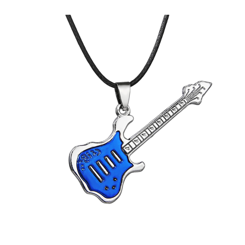 Collier Pendentif Guitare Couleurs