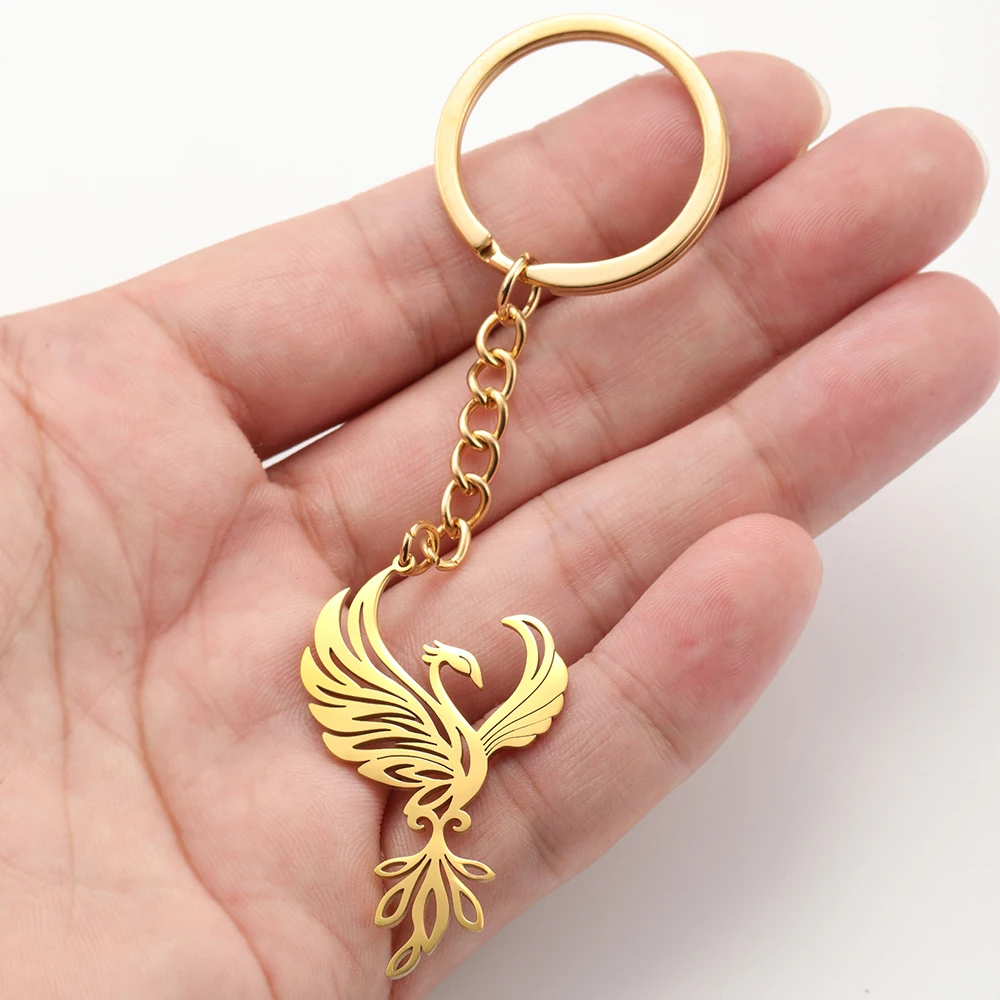 Porte Clé Phoenix chaine doré