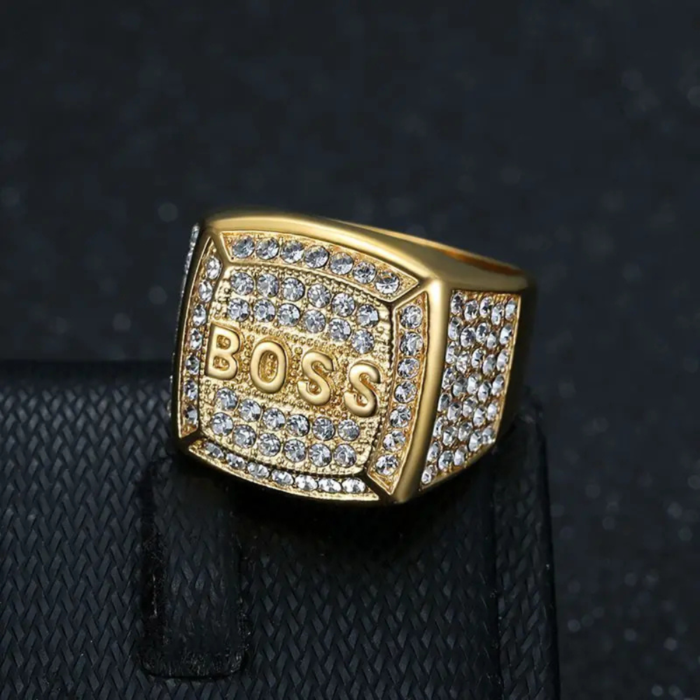 Chevalière Boss strass