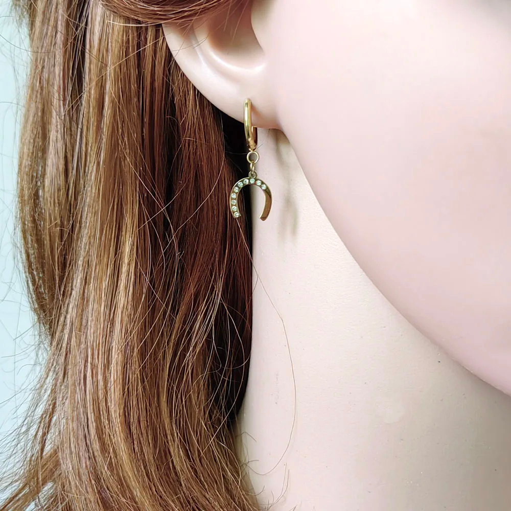 Boucles d'Oreilles Créoles Fer à Cheval femme