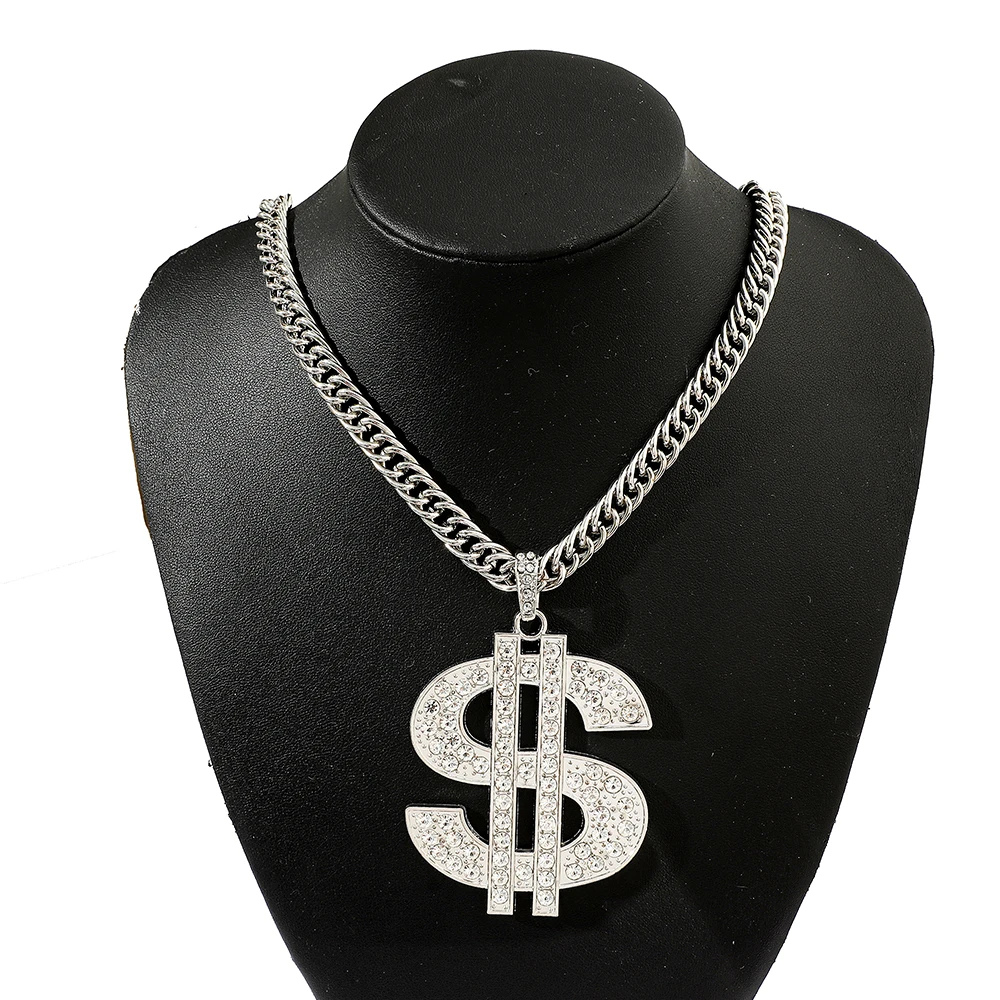 Collier Dollar Acier brillant