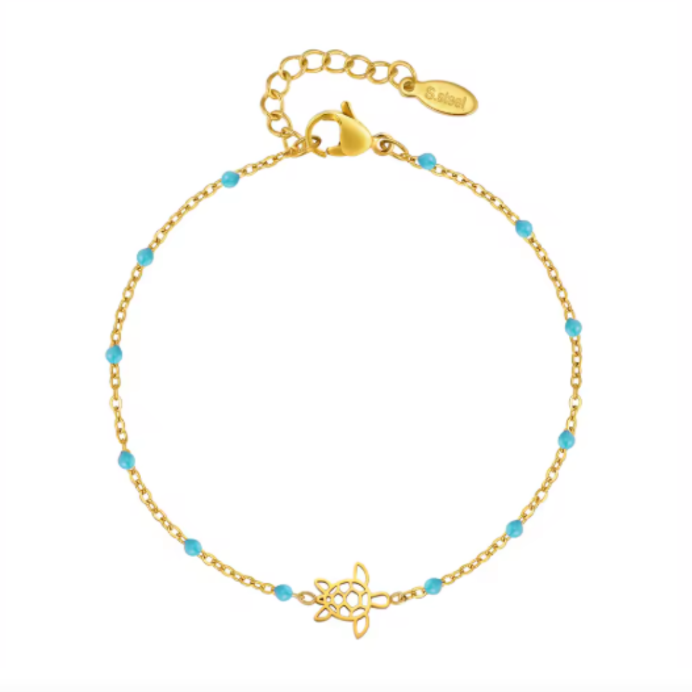 Bracelet Tortue Femme bleu