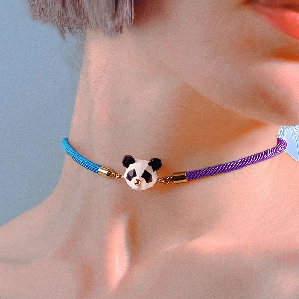 Collier Panda Origami