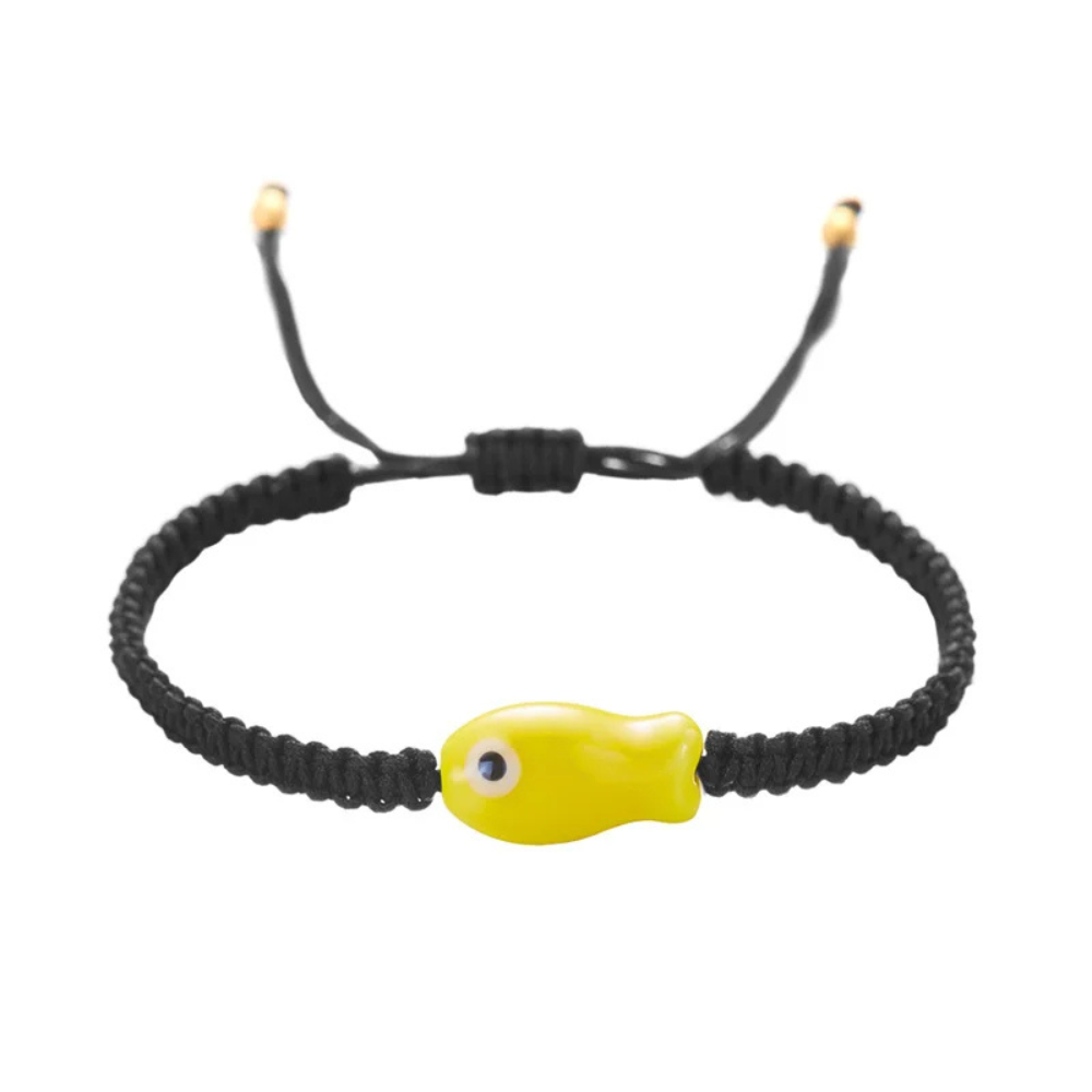 Bracelet Tissu Poisson jaune