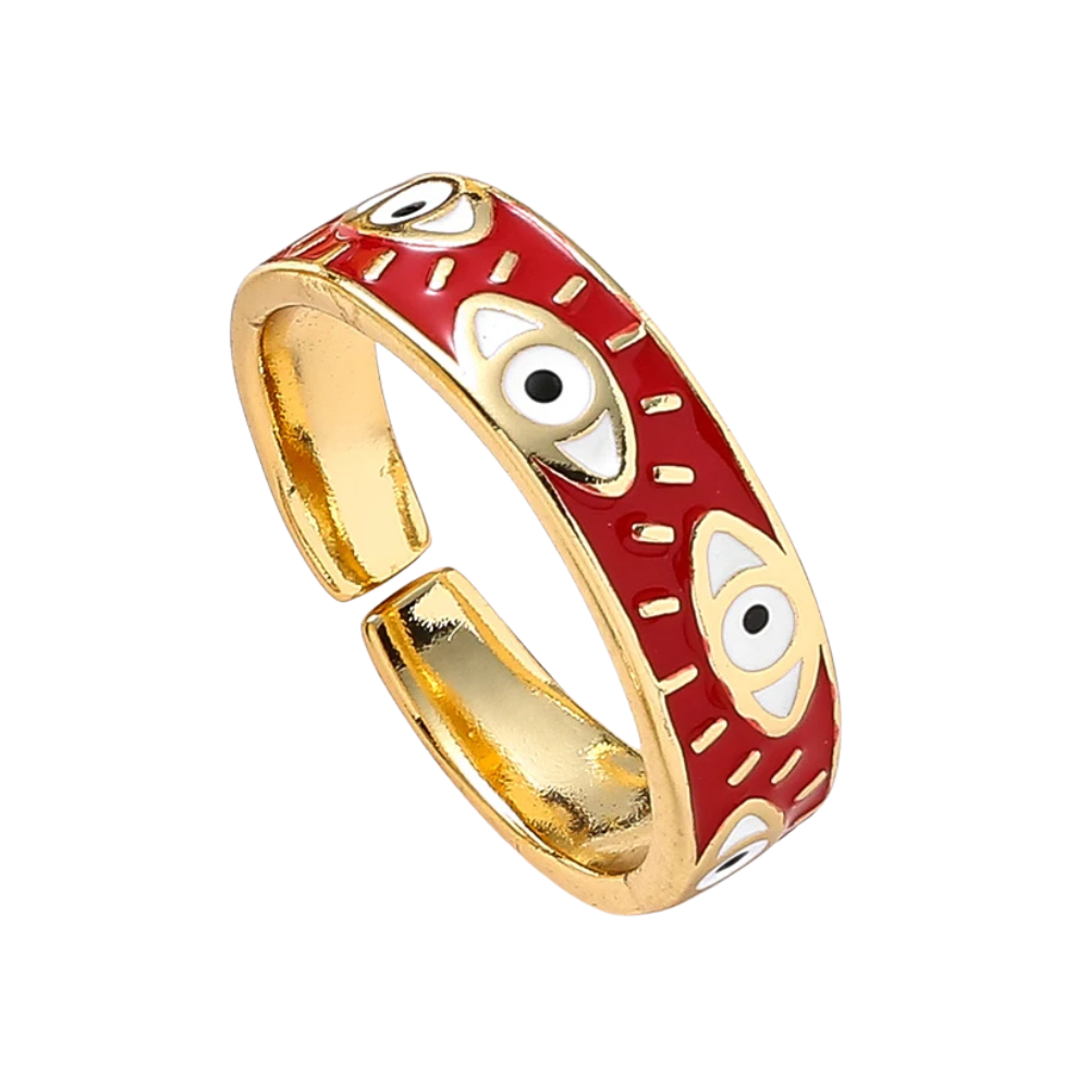 Bague Oeil Femme rouge